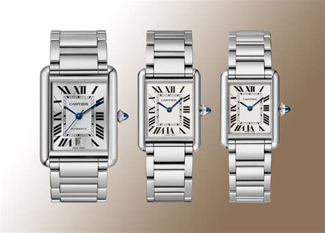 cartier tank dimensions|cartier tank size comparison.